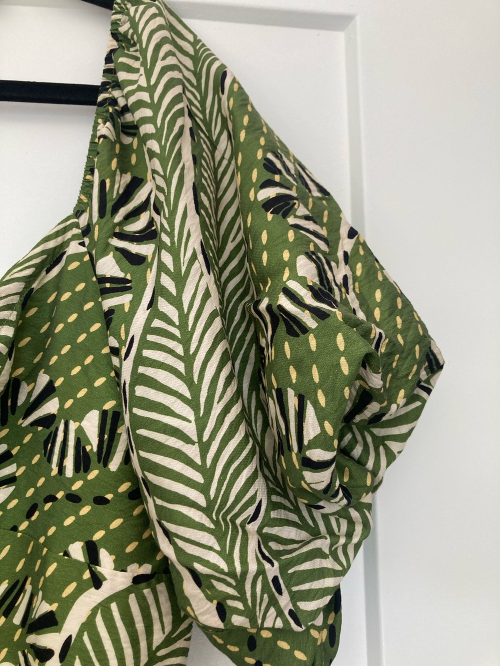 THML Olive Green Leaf-Print Midi Dress - Picture 6 of 6